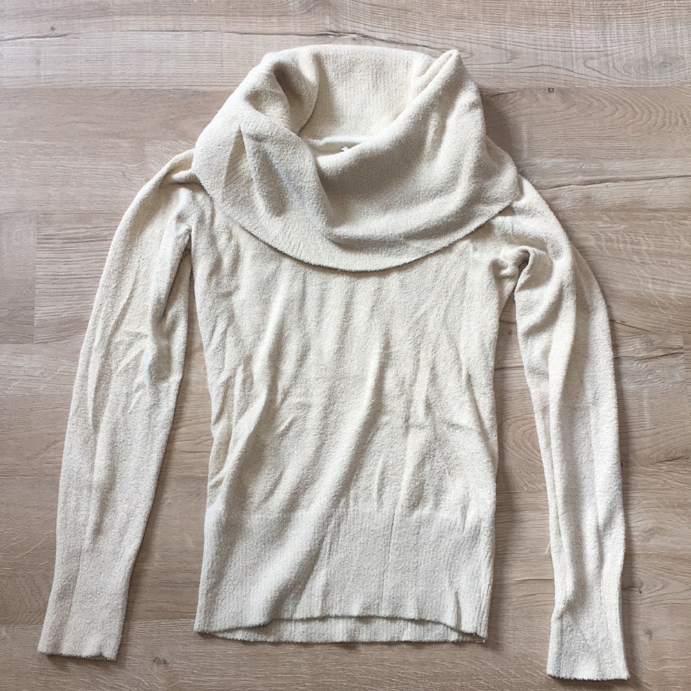 Gold flecked cowl neck, super soft and comfy!